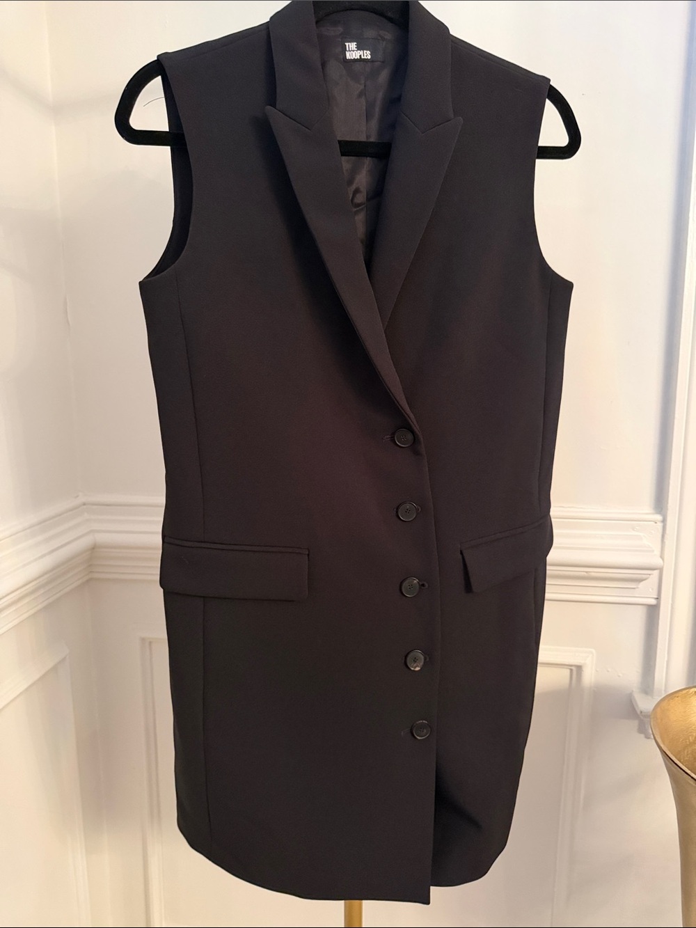 The Kooples Black Sleeveless Blazer Dress